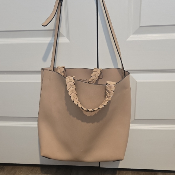 Jules Kae Handbags - Jules Kae Beige Braided Handle Bag
